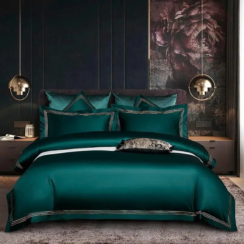 Embroidered Egyptian Cotton Bedding Set