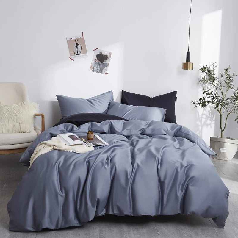 Silky Soft Pure Egyptian Cotton Solid Color Bedding Set