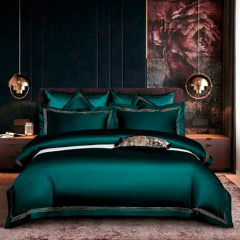 Embroidered Egyptian Cotton Bedding Set
