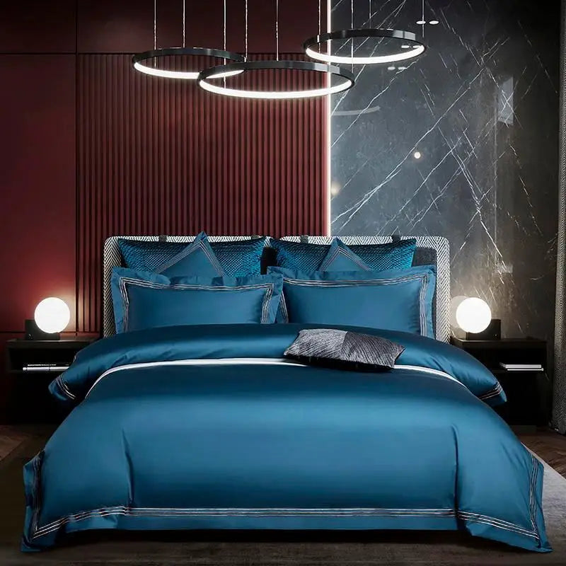 Embroidered Egyptian Cotton Bedding Set