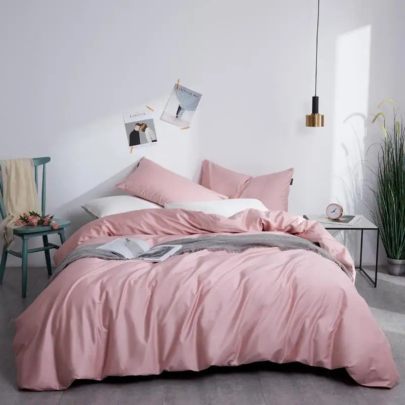 Silky Soft Pure Egyptian Cotton Solid Color Bedding Set