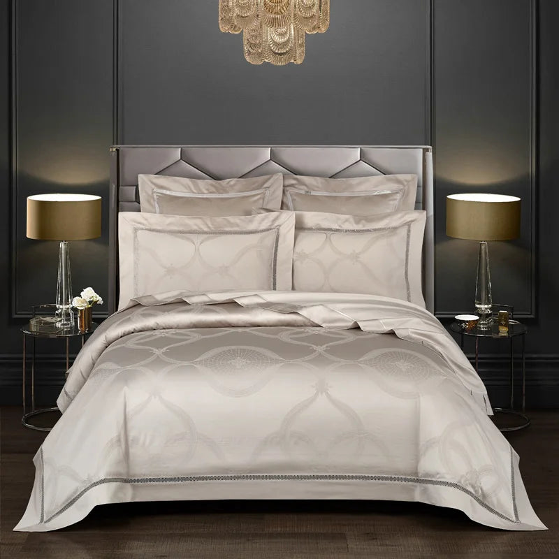 Vintage Jacquard Egyptian Cotton Bedding Set