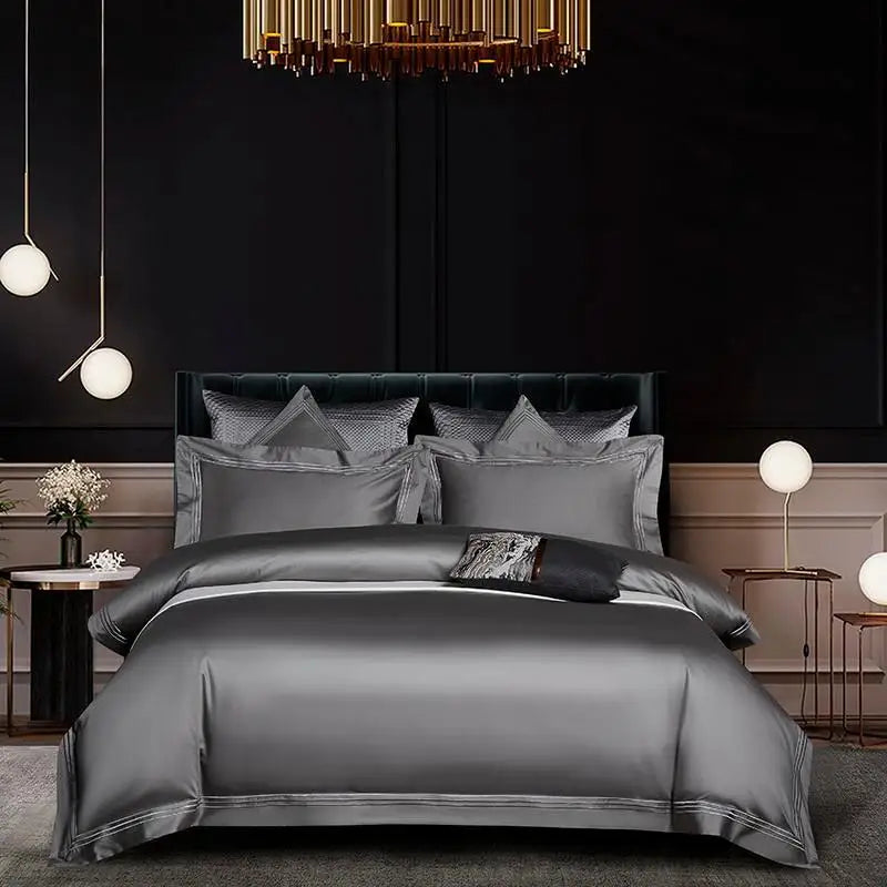 Embroidered Egyptian Cotton Bedding Set