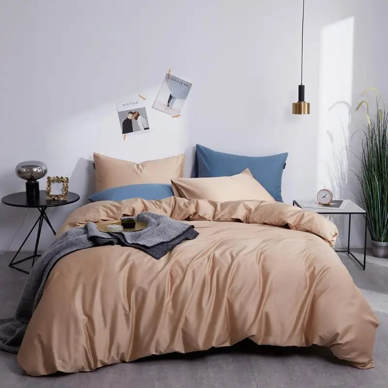Silky Soft Pure Egyptian Cotton Solid Color Bedding Set