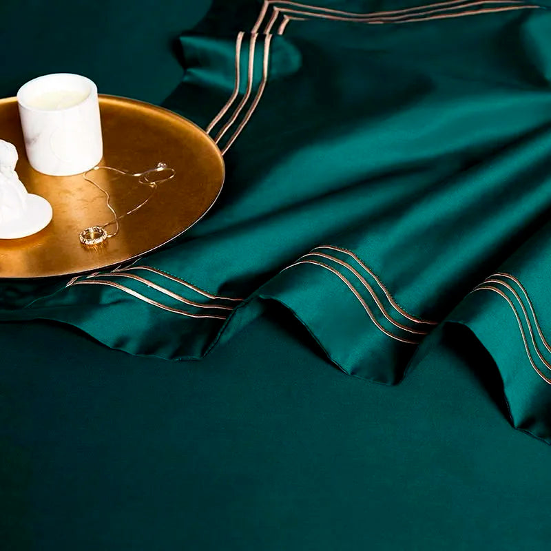 Embroidered Egyptian Cotton Bedding Set