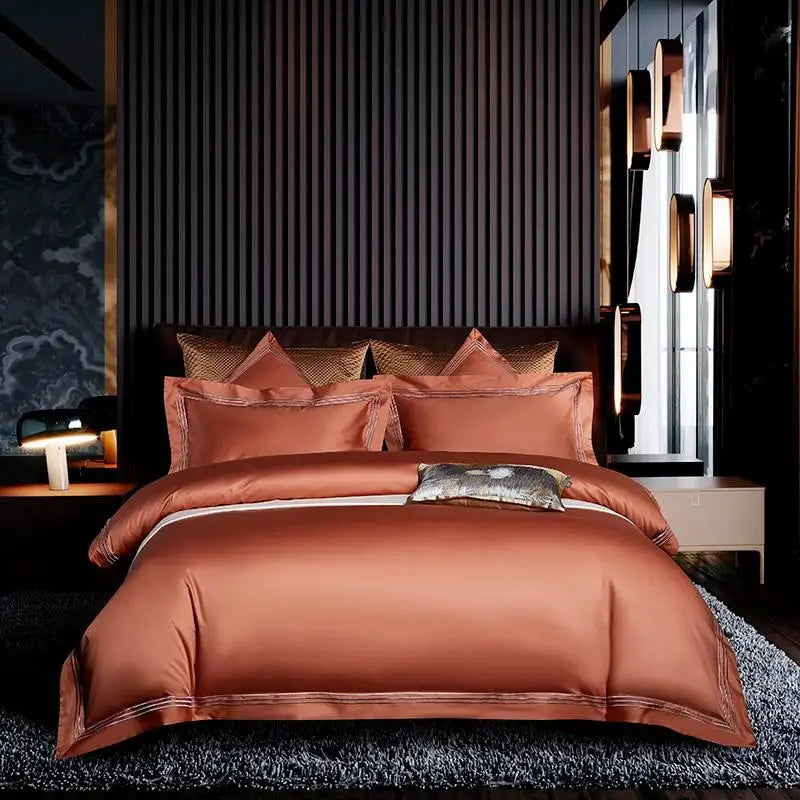Embroidered Egyptian Cotton Bedding Set