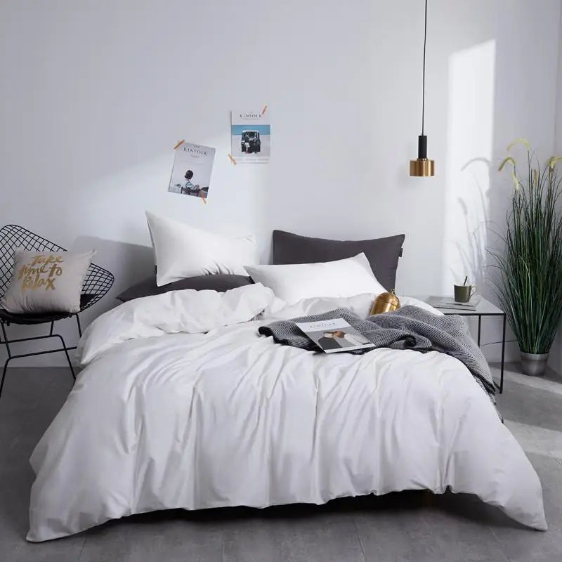 Silky Soft Pure Egyptian Cotton Solid Color Bedding Set