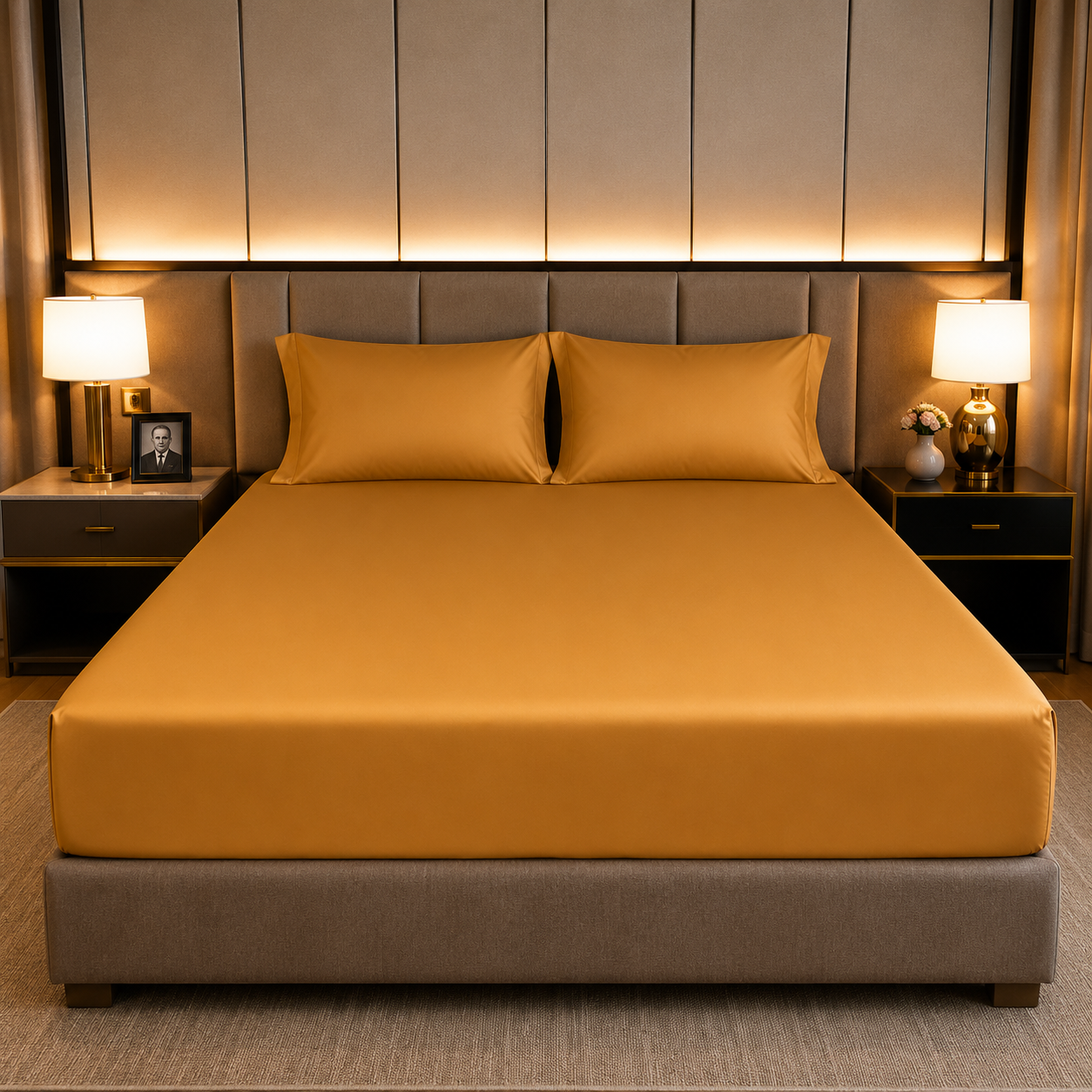 100% Egyptian Cotton Fitted Sheet - Cotton, Soft & Silky