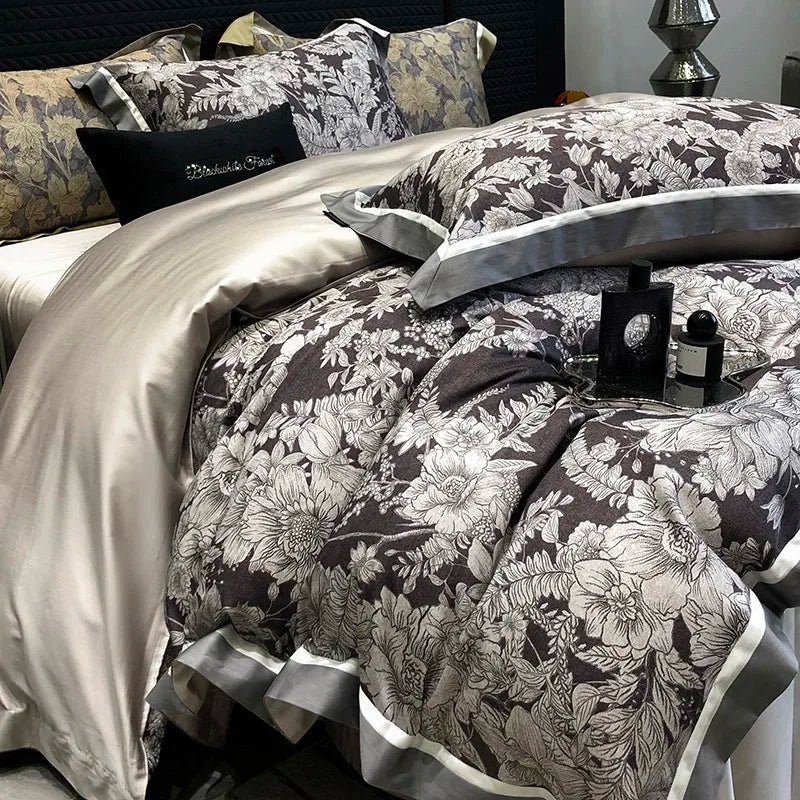 Premium Floral Long Staple Cotton Bedding Set