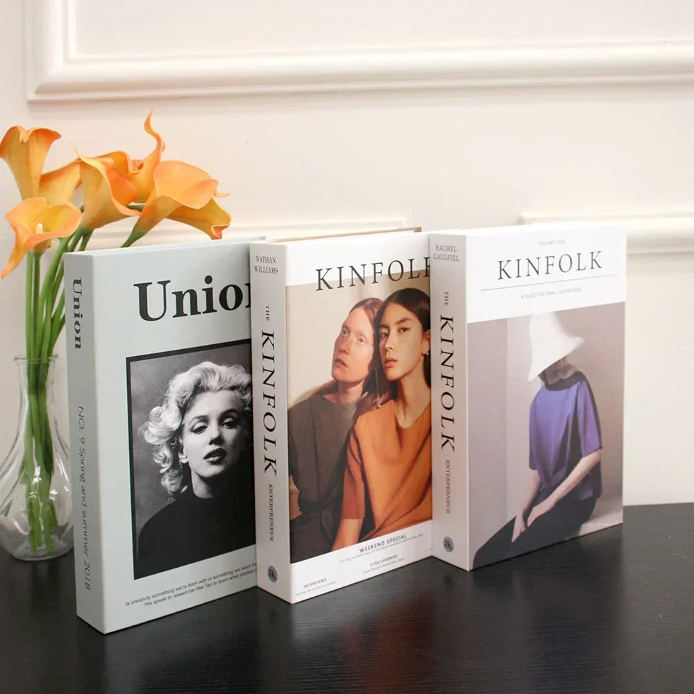 3Pcs/Set Fake Books Set for Decoration Coffee Table Ornaments Modern Home Decoration Luxury Faux Book Set London New York Paris