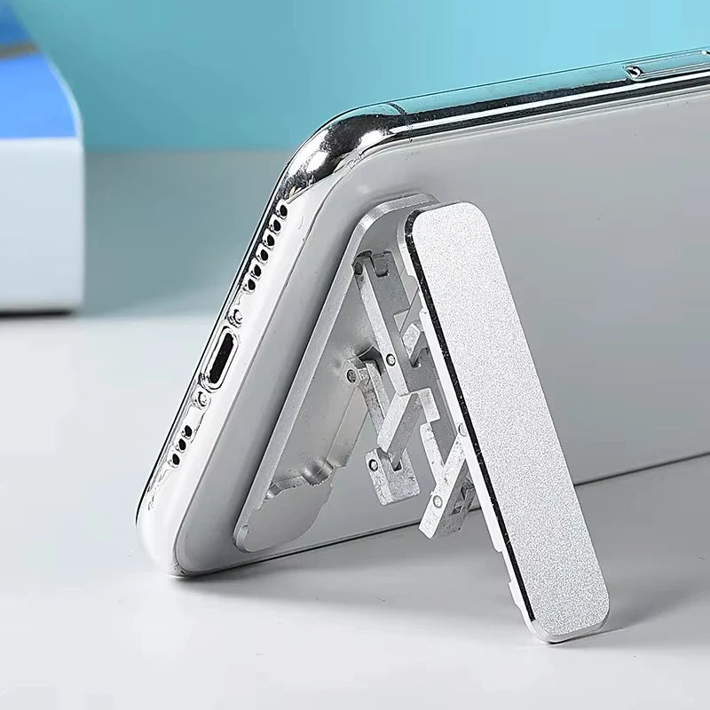Folding Mini Metal Phone Holder Aluminum Alloy Foldable Desktop Stand 360 Rotating  Mobile Phone Desk Bracket