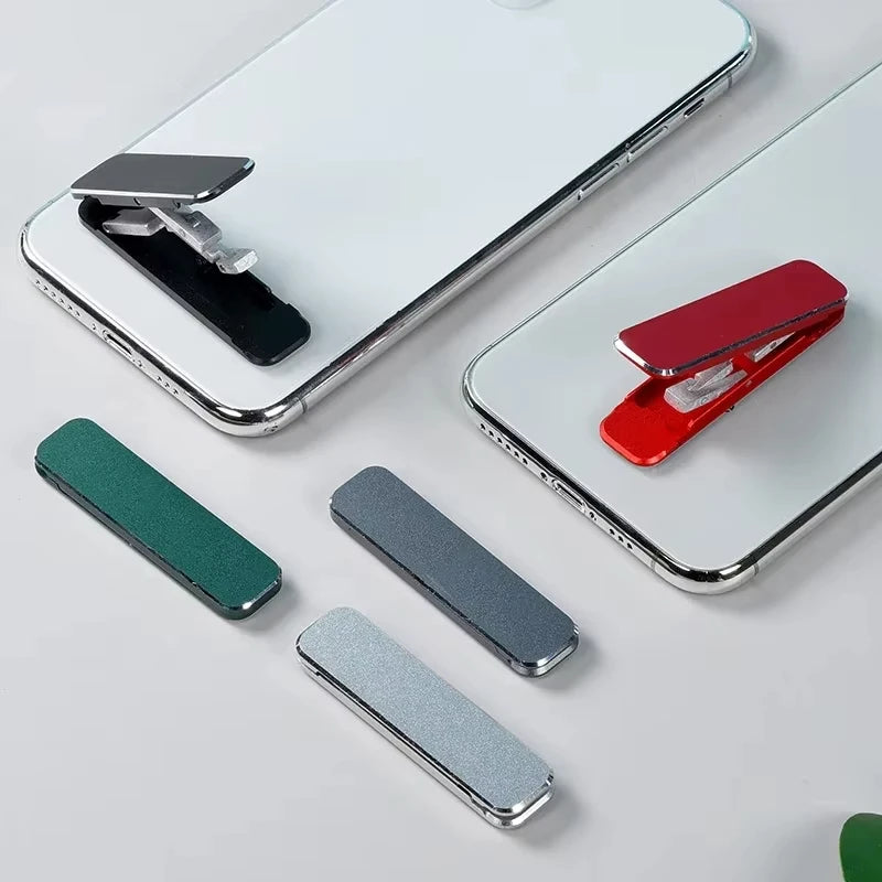 Folding Mini Metal Phone Holder Aluminum Alloy Foldable Desktop Stand 360 Rotating  Mobile Phone Desk Bracket