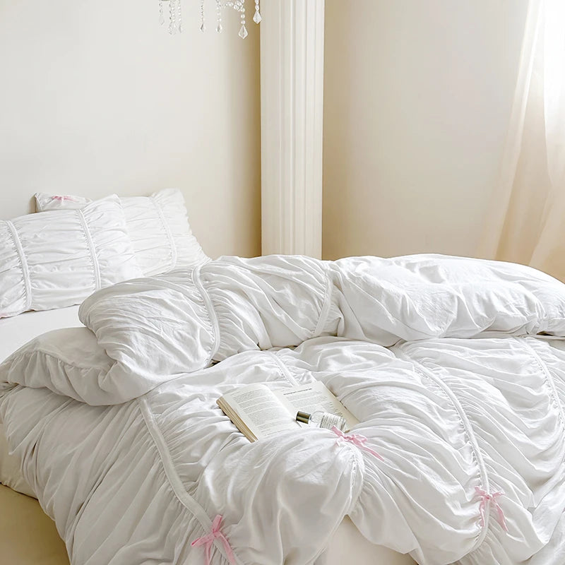 Ruffle Pleated Bedding Set