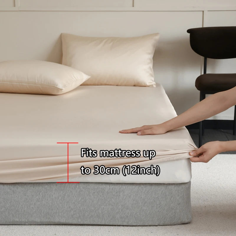 Luxury Mulberry Silk Fitted Sheet with Elastic Bands