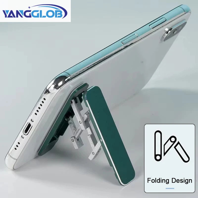 Folding Mini Metal Phone Holder Aluminum Alloy Foldable Desktop Stand 360 Rotating  Mobile Phone Desk Bracket