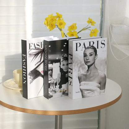 3Pcs/Set Fake Books Set for Decoration Coffee Table Ornaments Modern Home Decoration Luxury Faux Book Set London New York Paris