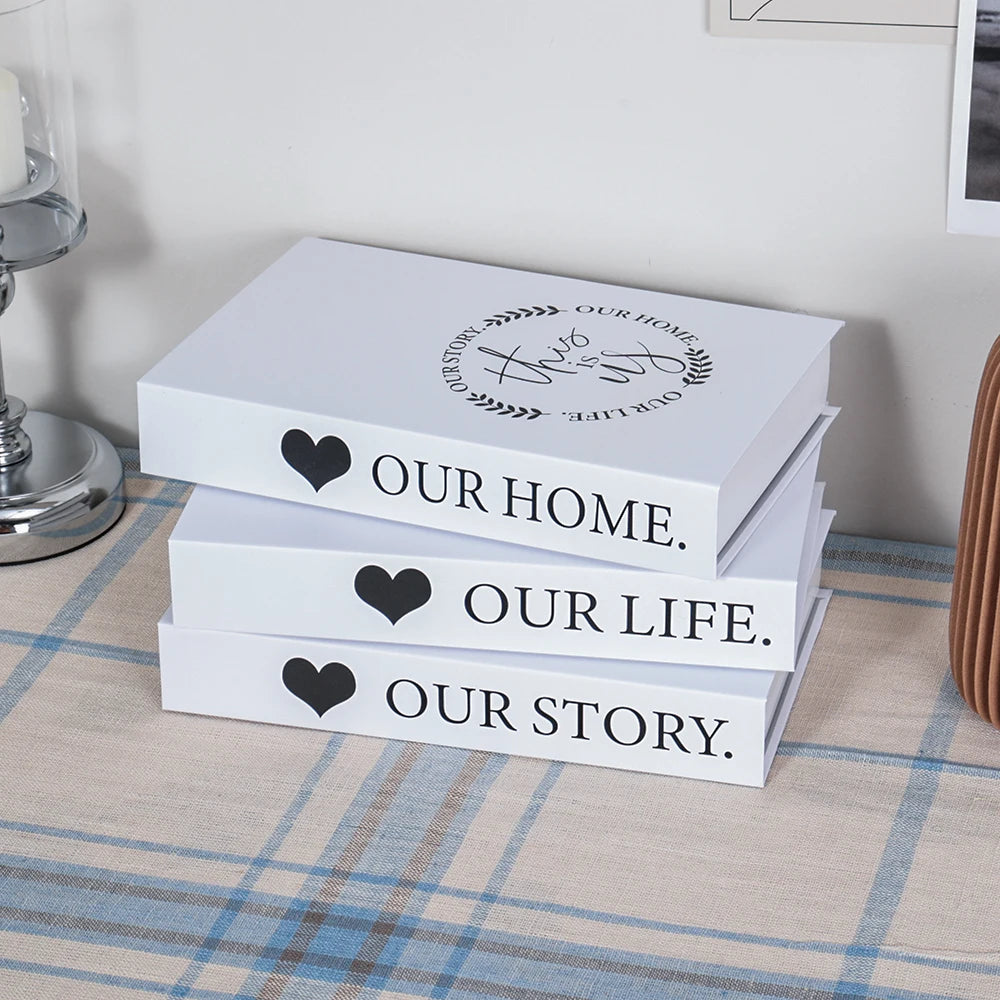 3Pcs/Set Fake Books Set for Decoration Coffee Table Ornaments Modern Home Decoration Luxury Faux Book Set London New York Paris