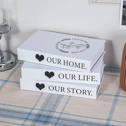 3Pcs/Set Fake Books Set for Decoration Coffee Table Ornaments Modern Home Decoration Luxury Faux Book Set London New York Paris