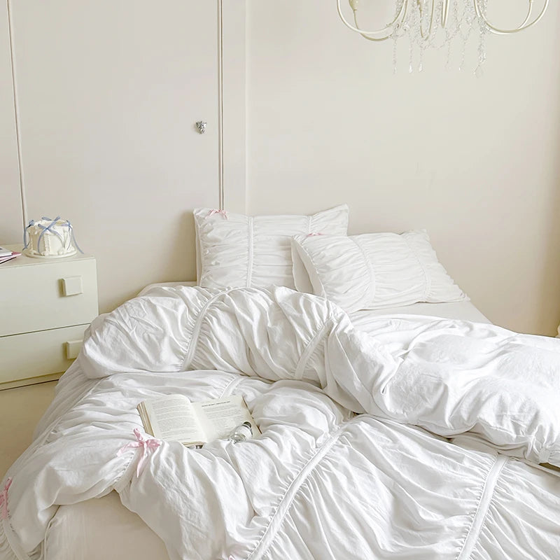 Ruffle Pleated Bedding Set