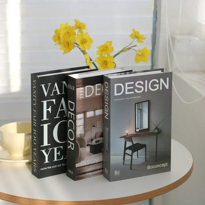 3Pcs/Set Fake Books Set for Decoration Coffee Table Ornaments Modern Home Decoration Luxury Faux Book Set London New York Paris
