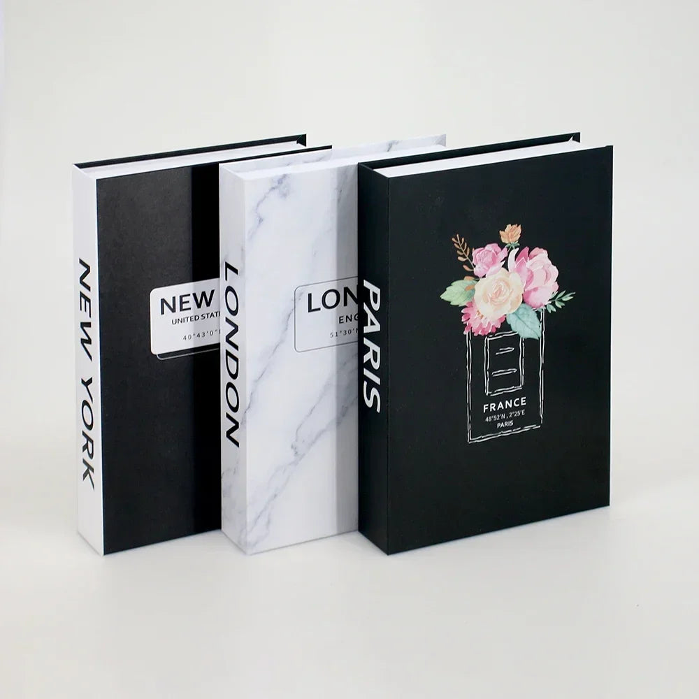 3Pcs/Set Fake Books Set for Decoration Coffee Table Ornaments Modern Home Decoration Luxury Faux Book Set London New York Paris