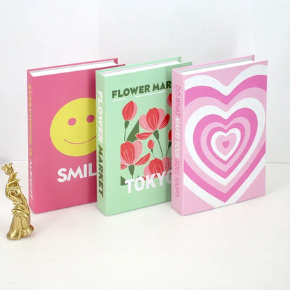 3Pcs/Set Fake Books Set for Decoration Coffee Table Ornaments Modern Home Decoration Luxury Faux Book Set London New York Paris