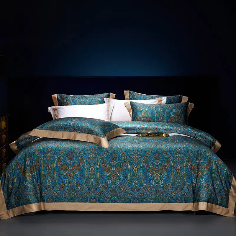 Oriental Vintage Exotic Bohemian Bedding Set - Soft 100% Egyptian Cotton