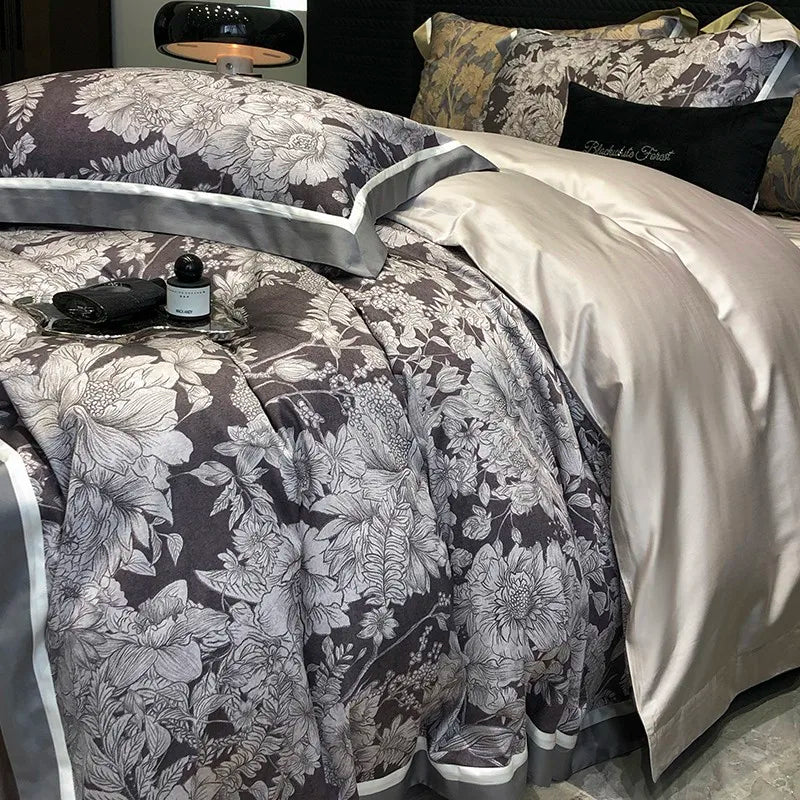 Premium Floral Long Staple Cotton Bedding Set