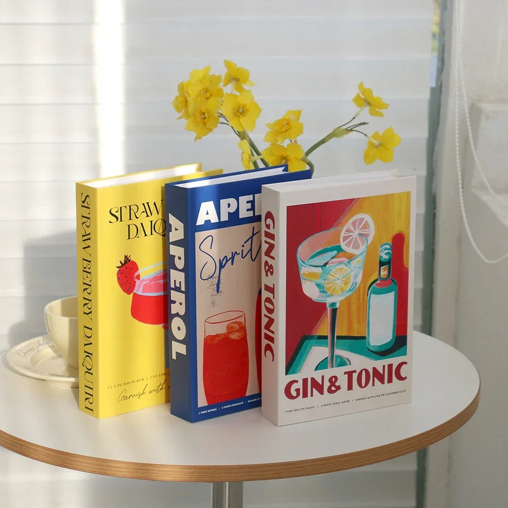 3Pcs/Set Fake Books Set for Decoration Coffee Table Ornaments Modern Home Decoration Luxury Faux Book Set London New York Paris