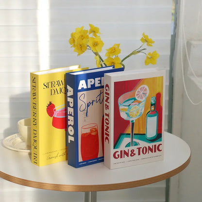 3Pcs/Set Fake Books Set for Decoration Coffee Table Ornaments Modern Home Decoration Luxury Faux Book Set London New York Paris