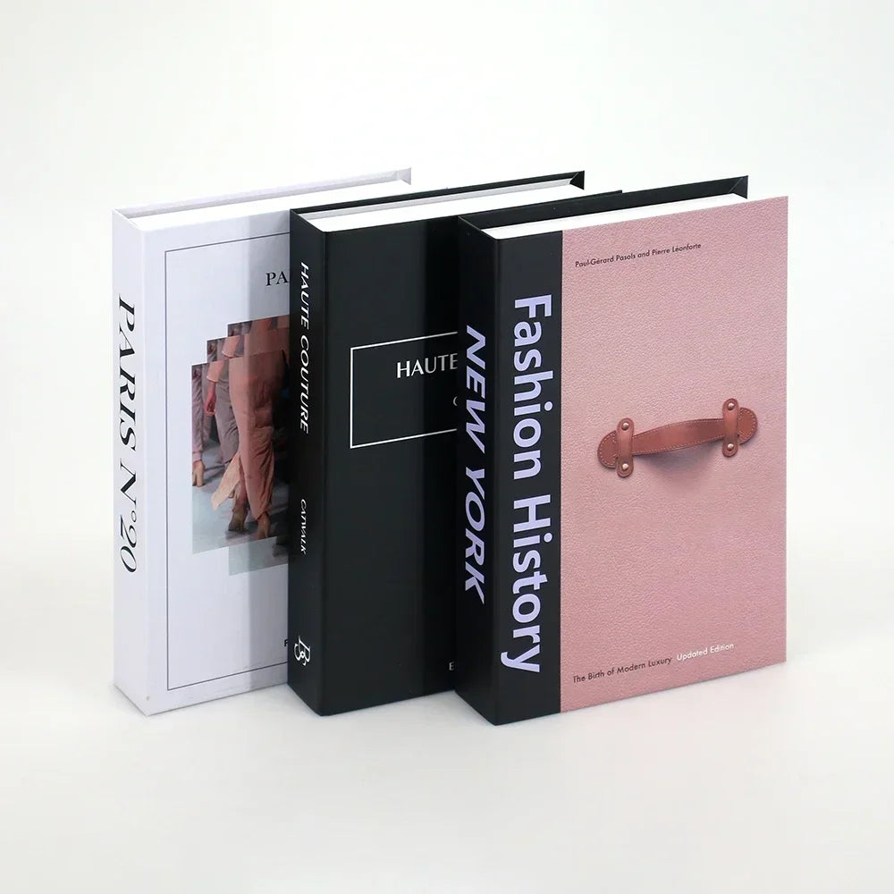 3Pcs/Set Fake Books Set for Decoration Coffee Table Ornaments Modern Home Decoration Luxury Faux Book Set London New York Paris