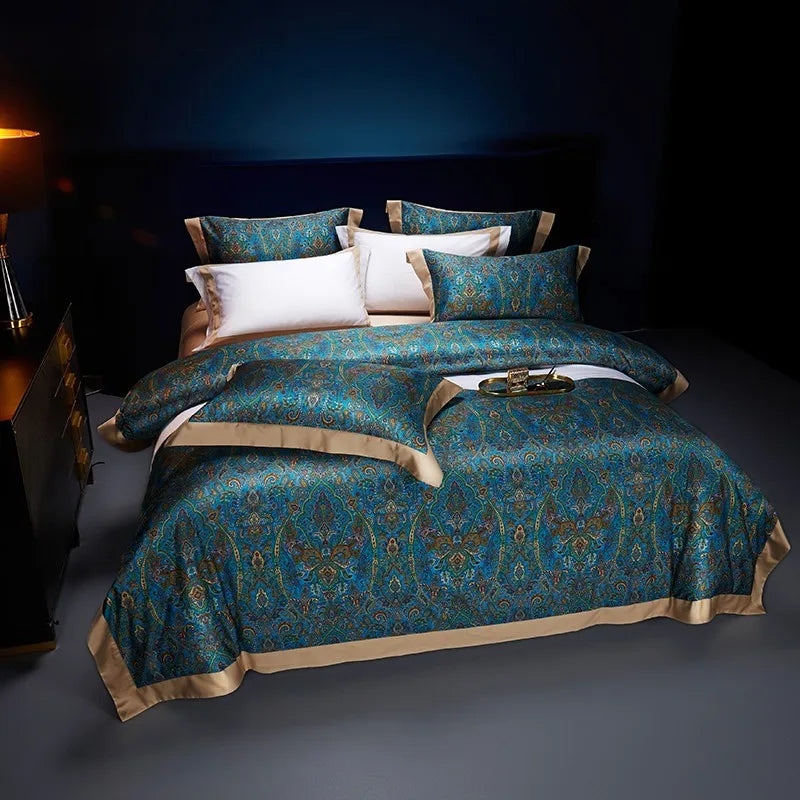 Oriental Vintage Exotic Bohemian Bedding Set - Soft 100% Egyptian Cotton