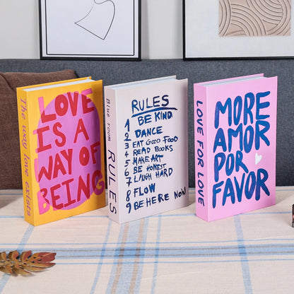 3Pcs/Set Fake Books Set for Decoration Coffee Table Ornaments Modern Home Decoration Luxury Faux Book Set London New York Paris