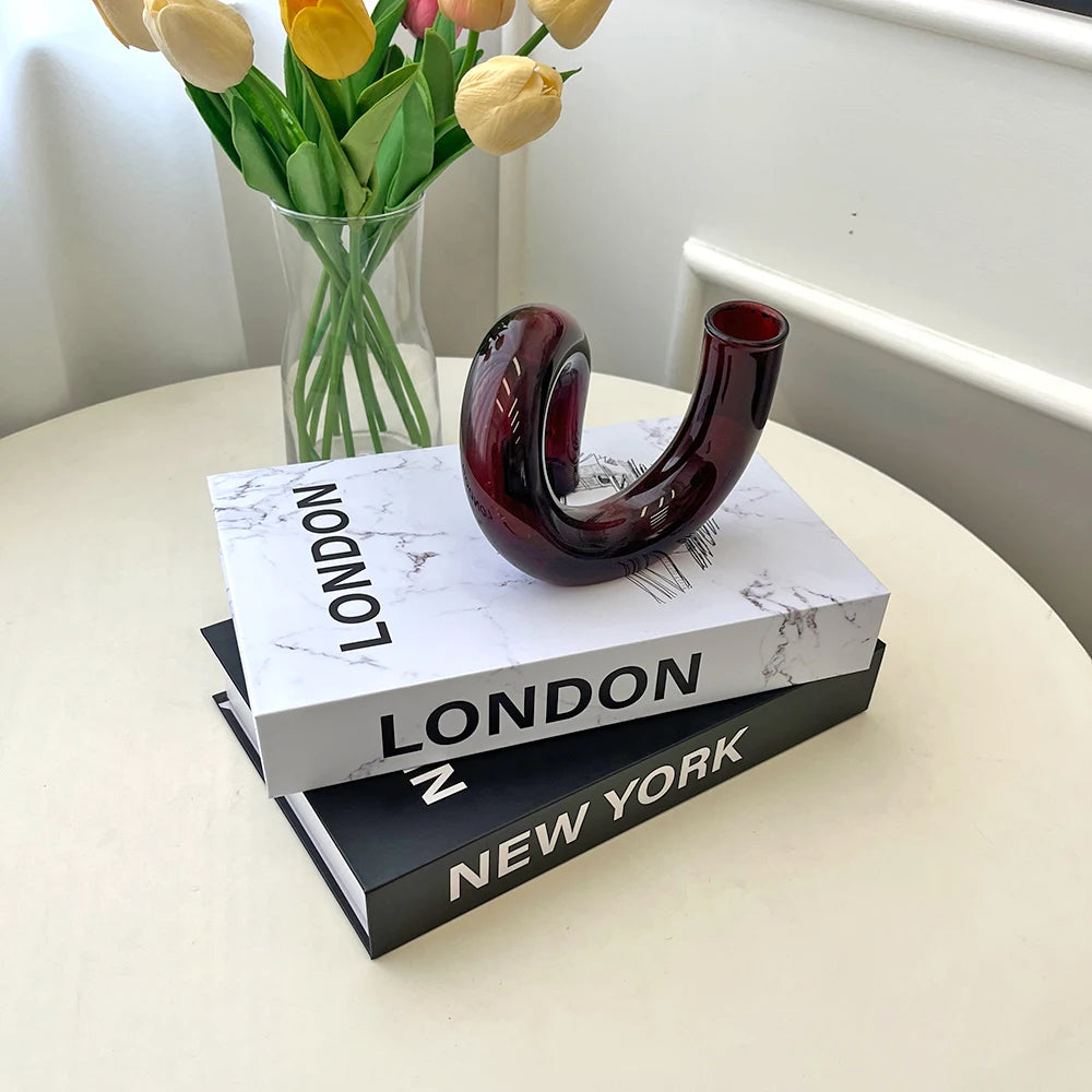 3Pcs/Set Fake Books Set for Decoration Coffee Table Ornaments Modern Home Decoration Luxury Faux Book Set London New York Paris