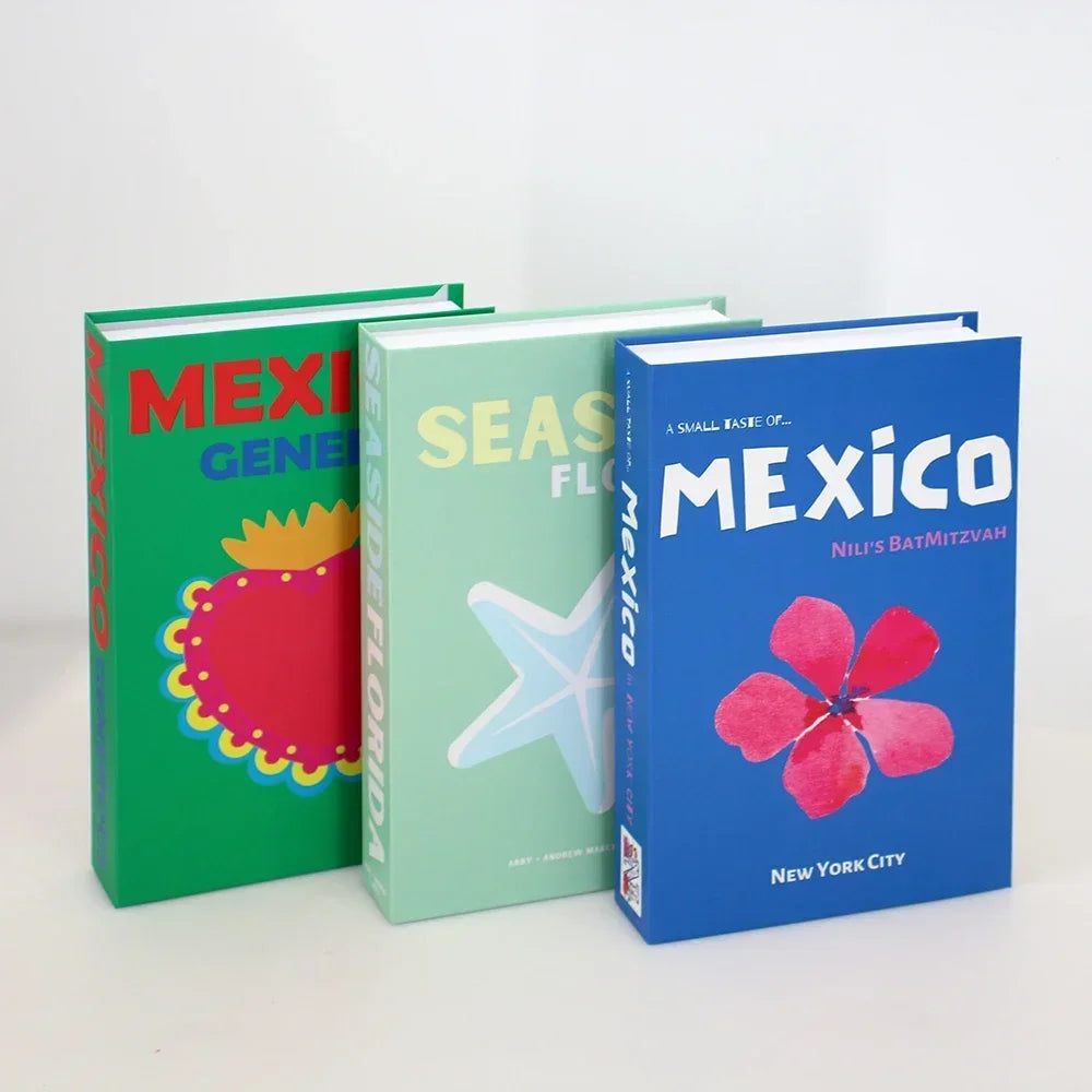 3Pcs/Set Fake Books Set for Decoration Coffee Table Ornaments Modern Home Decoration Luxury Faux Book Set London New York Paris