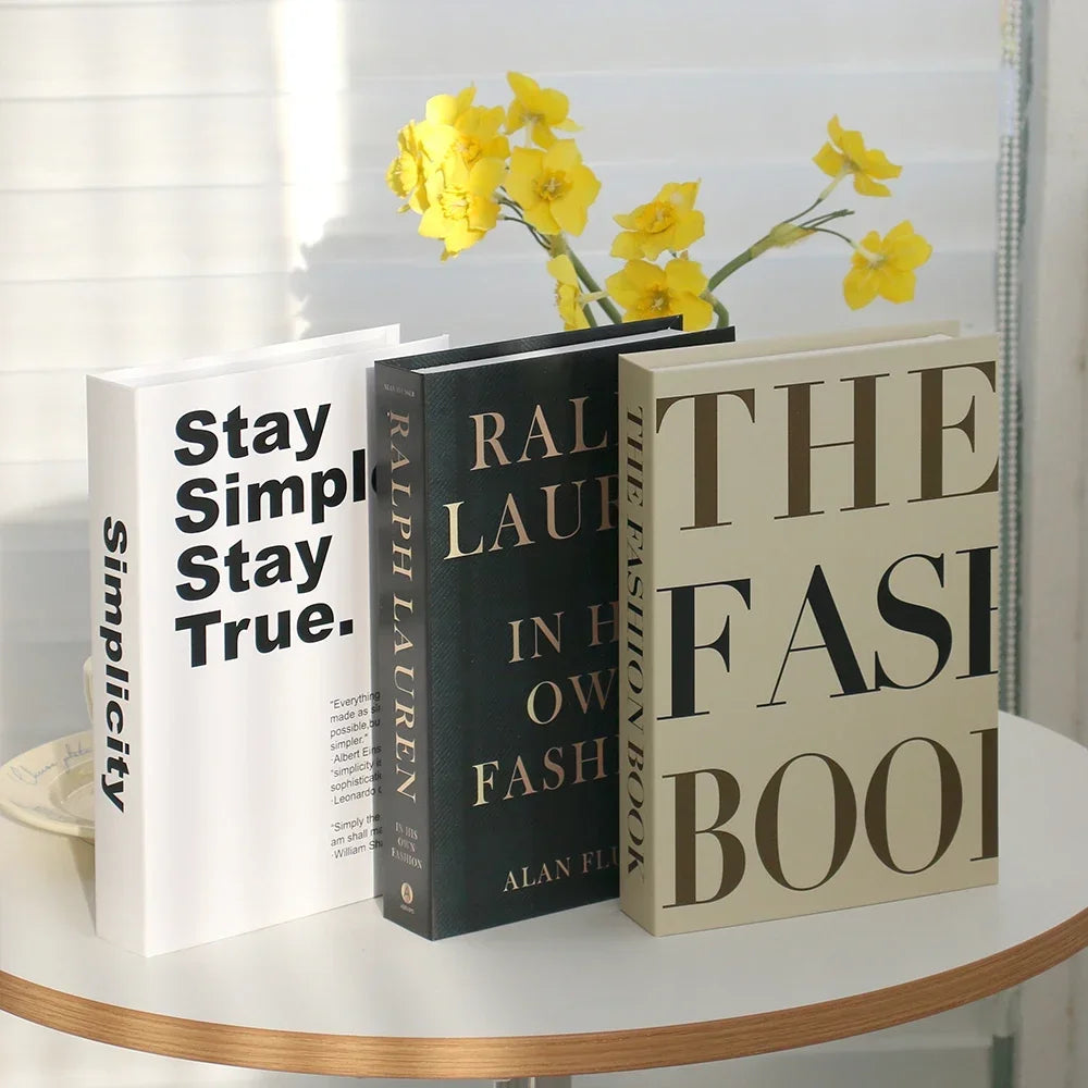 3Pcs/Set Fake Books Set for Decoration Coffee Table Ornaments Modern Home Decoration Luxury Faux Book Set London New York Paris