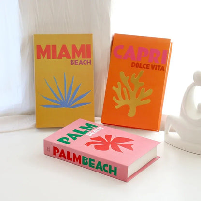 3Pcs/Set Fake Books Set for Decoration Coffee Table Ornaments Modern Home Decoration Luxury Faux Book Set London New York Paris