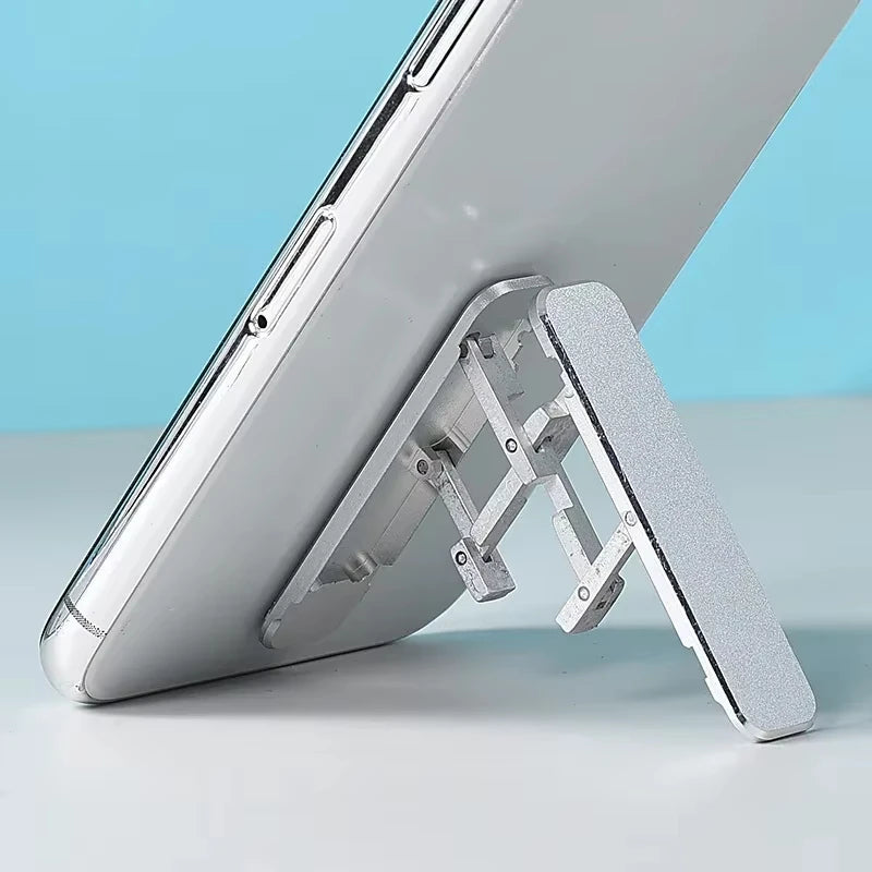 Folding Mini Metal Phone Holder Aluminum Alloy Foldable Desktop Stand 360 Rotating  Mobile Phone Desk Bracket