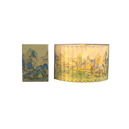 Book Lamp Creative Gift Net Red LED Atmosphere Lamp Chinoiserie Paper Art Desk Lamp Folding Book Lamp Night Light