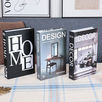3Pcs/Set Fake Books Set for Decoration Coffee Table Ornaments Modern Home Decoration Luxury Faux Book Set London New York Paris
