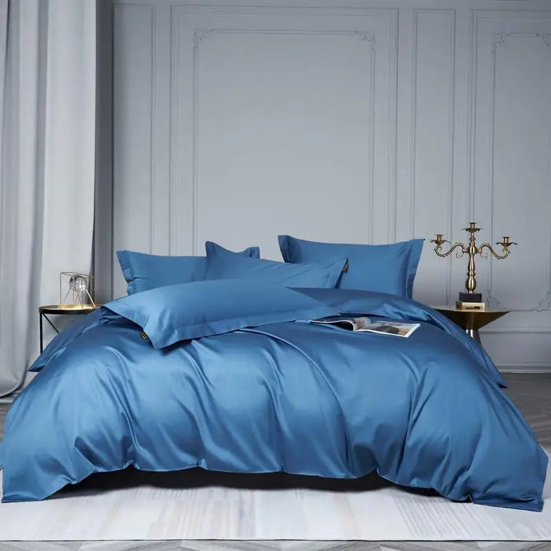 Silky Soft Egyptian Cotton Solid Color Bedding Set