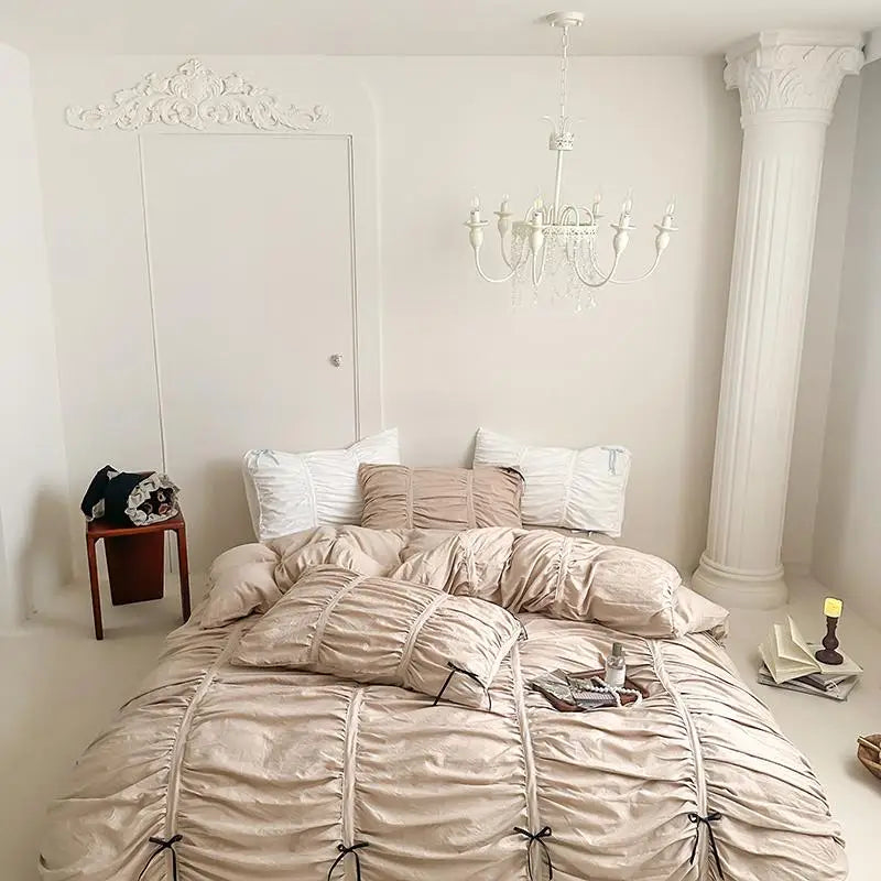 Ruffle Pleated Bedding Set