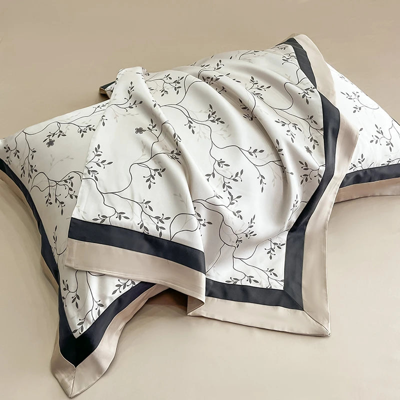 Cooling Eucalyptus Lyocell Bedding Set - Soft, Silky Floral Print