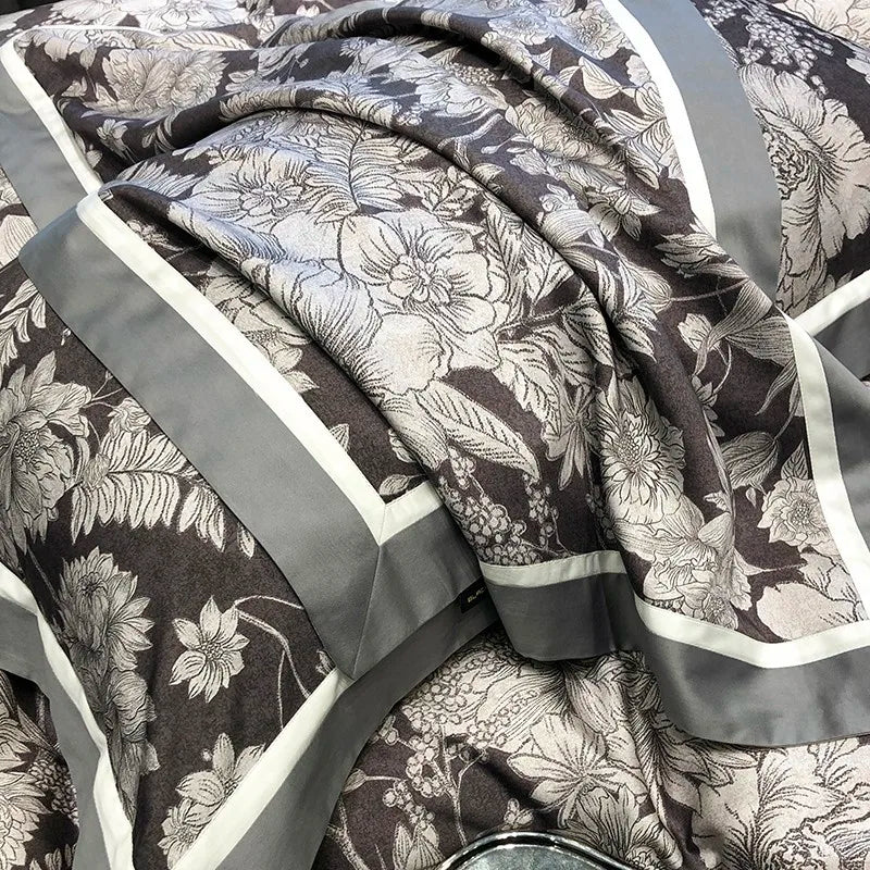 Premium Floral Long Staple Cotton Bedding Set