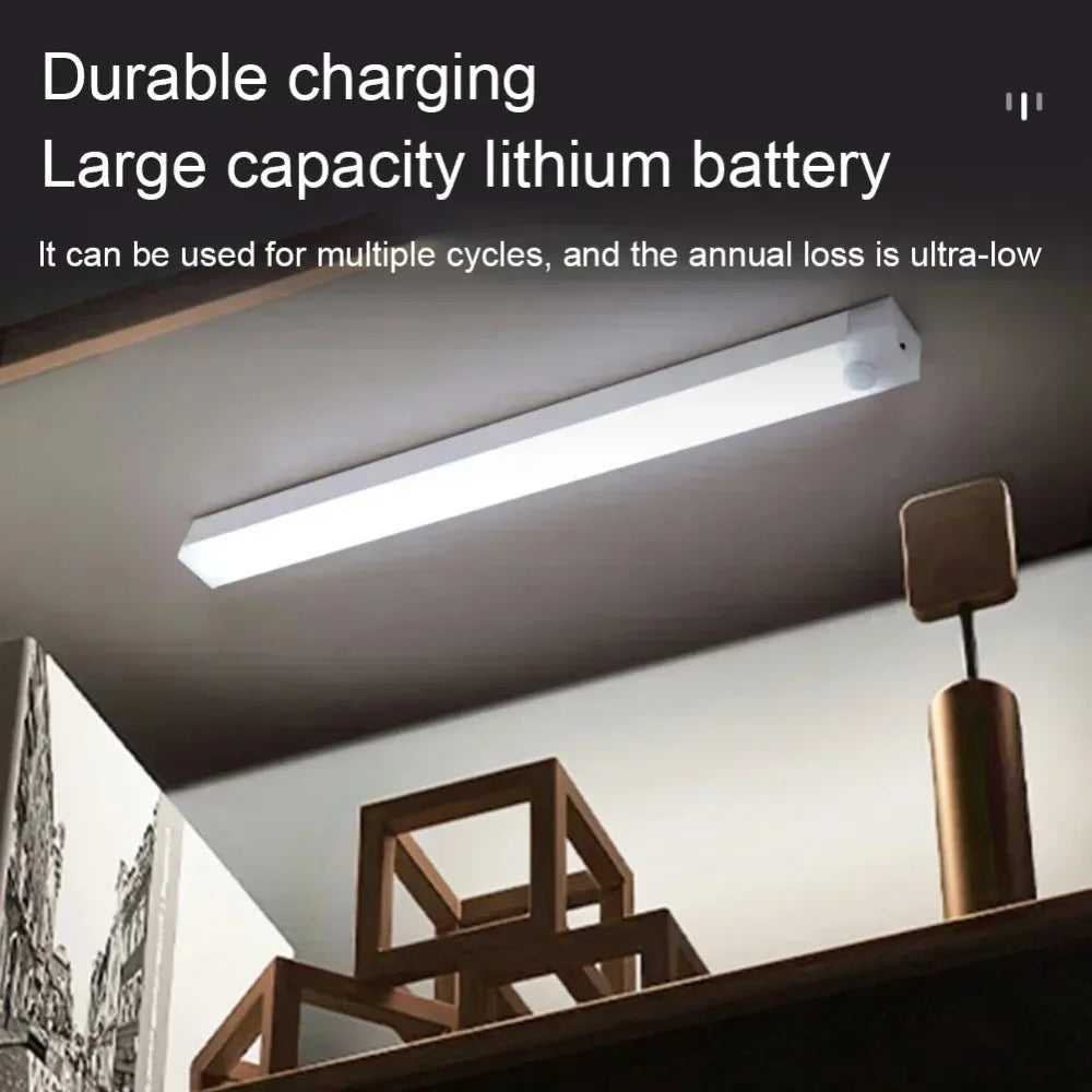 30CM LED Sensor Light Wireless LED Night Light Type C Rechargeable Light Cabinet Wardrobe Lamp Staircase Corridor for Kitchen