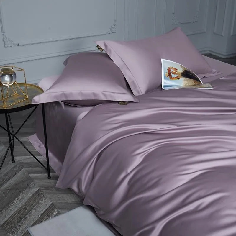 Silky Soft Egyptian Cotton Solid Color Bedding Set