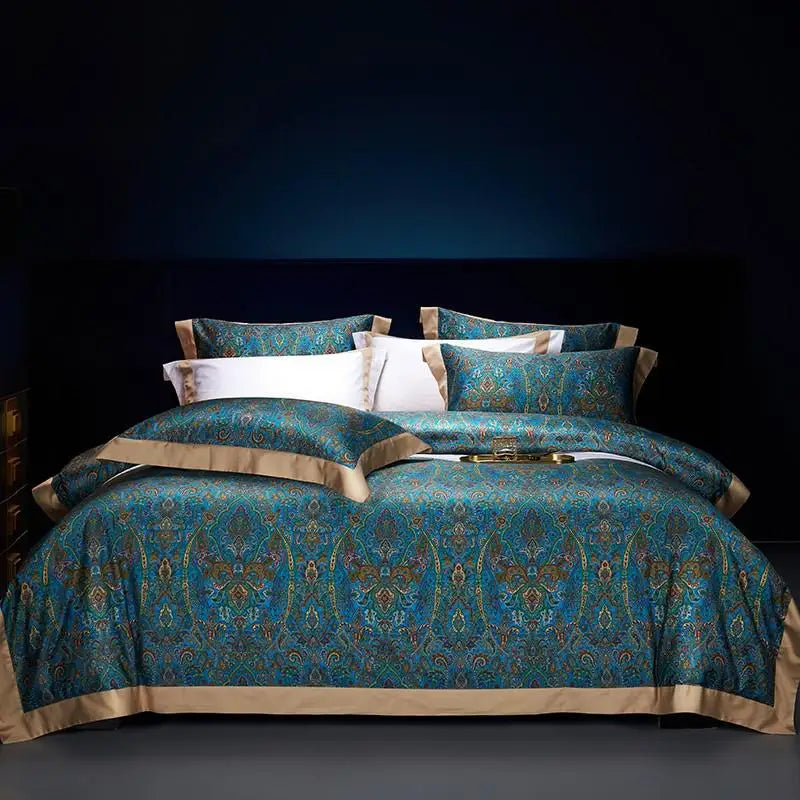 Oriental Vintage Exotic Bohemian Bedding Set - Soft 100% Egyptian Cotton