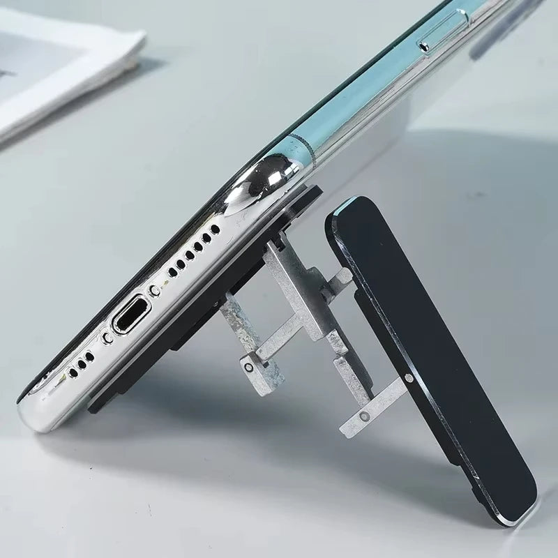 Folding Mini Metal Phone Holder Aluminum Alloy Foldable Desktop Stand 360 Rotating  Mobile Phone Desk Bracket