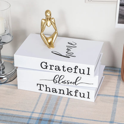 3Pcs/Set Fake Books Set for Decoration Coffee Table Ornaments Modern Home Decoration Luxury Faux Book Set London New York Paris