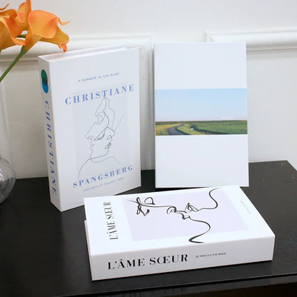 3Pcs/Set Fake Books Set for Decoration Coffee Table Ornaments Modern Home Decoration Luxury Faux Book Set London New York Paris